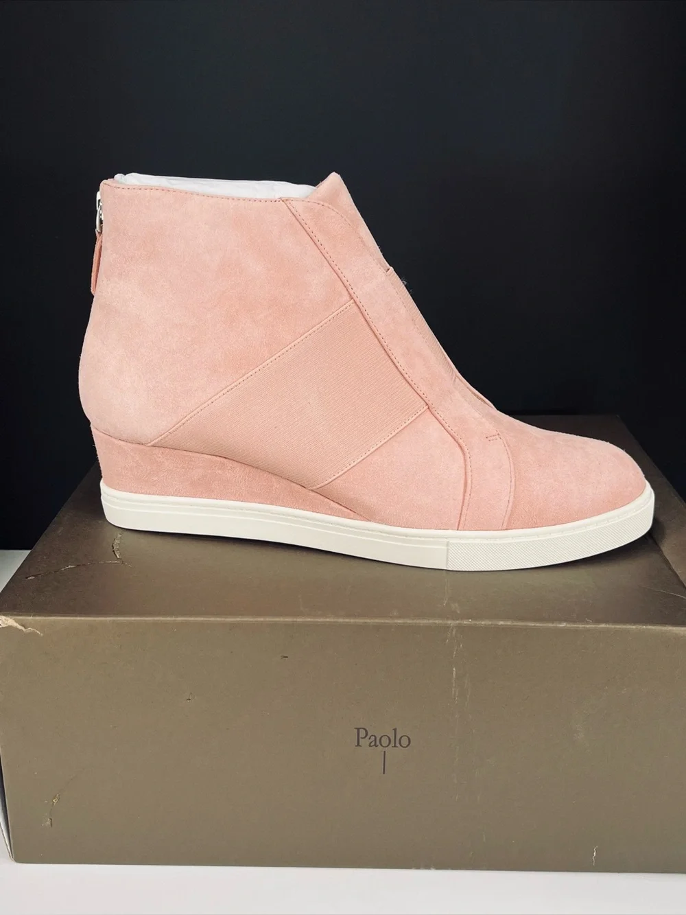 Linea Paolo Rose Pink Kid Suede Women’s Sneaker Boots- Size 10M